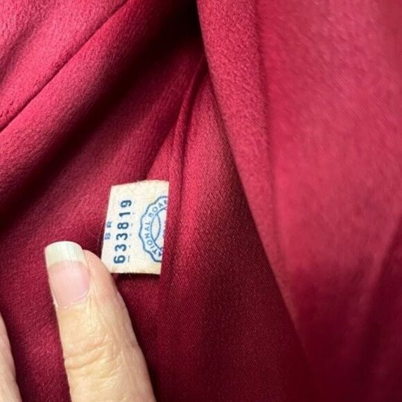 Vintage Winkelmans Wool Coat with Fur Trim Burgundy- Pristine condition! S/M - Picture 7 of 16